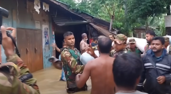 বাংলাদেশ সশস্ত্র বাহিনী কর্তৃক বন্যার্তদের উদ্ধার, চিকিৎসা সেবা ও ত্রাণ বিতরণ